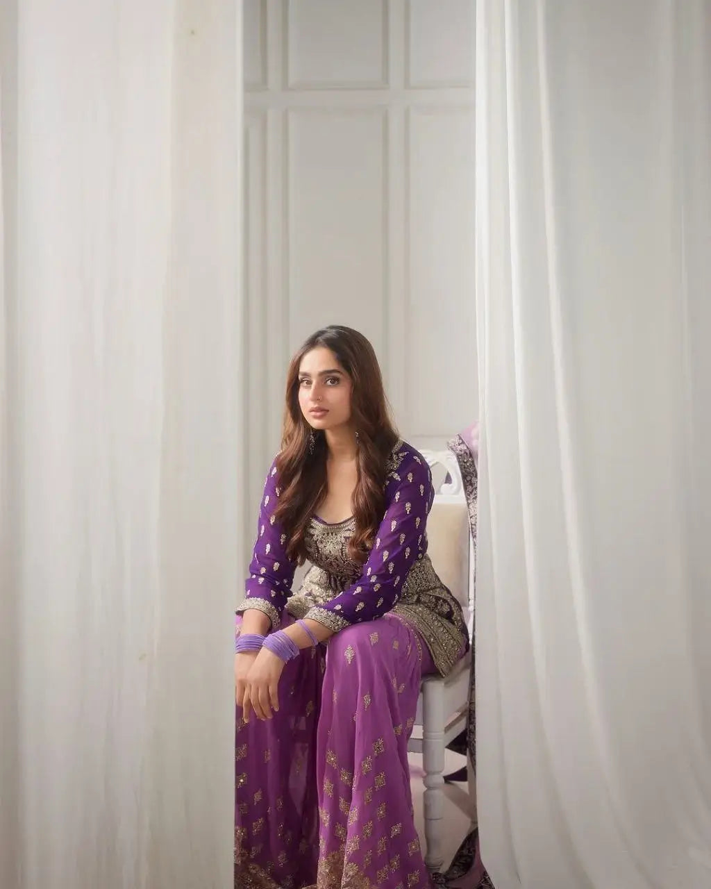 Premium Fox Georgette Embroidered Palazzo Suit with Dupatta