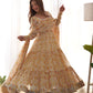Premium Fox Georgette Zigzag Print Anarkali Set with Dupatta