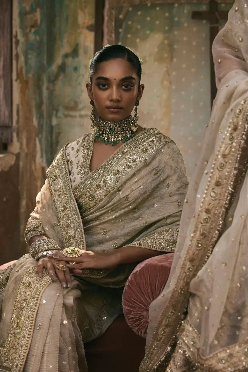 Premium Gold Crush Saree for Festive and Occasion Wear