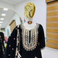Premium Heavy Chinon Silk Sharara Set with Sequins Embroidery