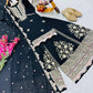 Premium Heavy Chinon Silk Sharara Set with Sequins Embroidery