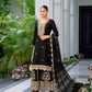 Premium Heavy Chinon Silk Sharara Set with Sequins Embroidery