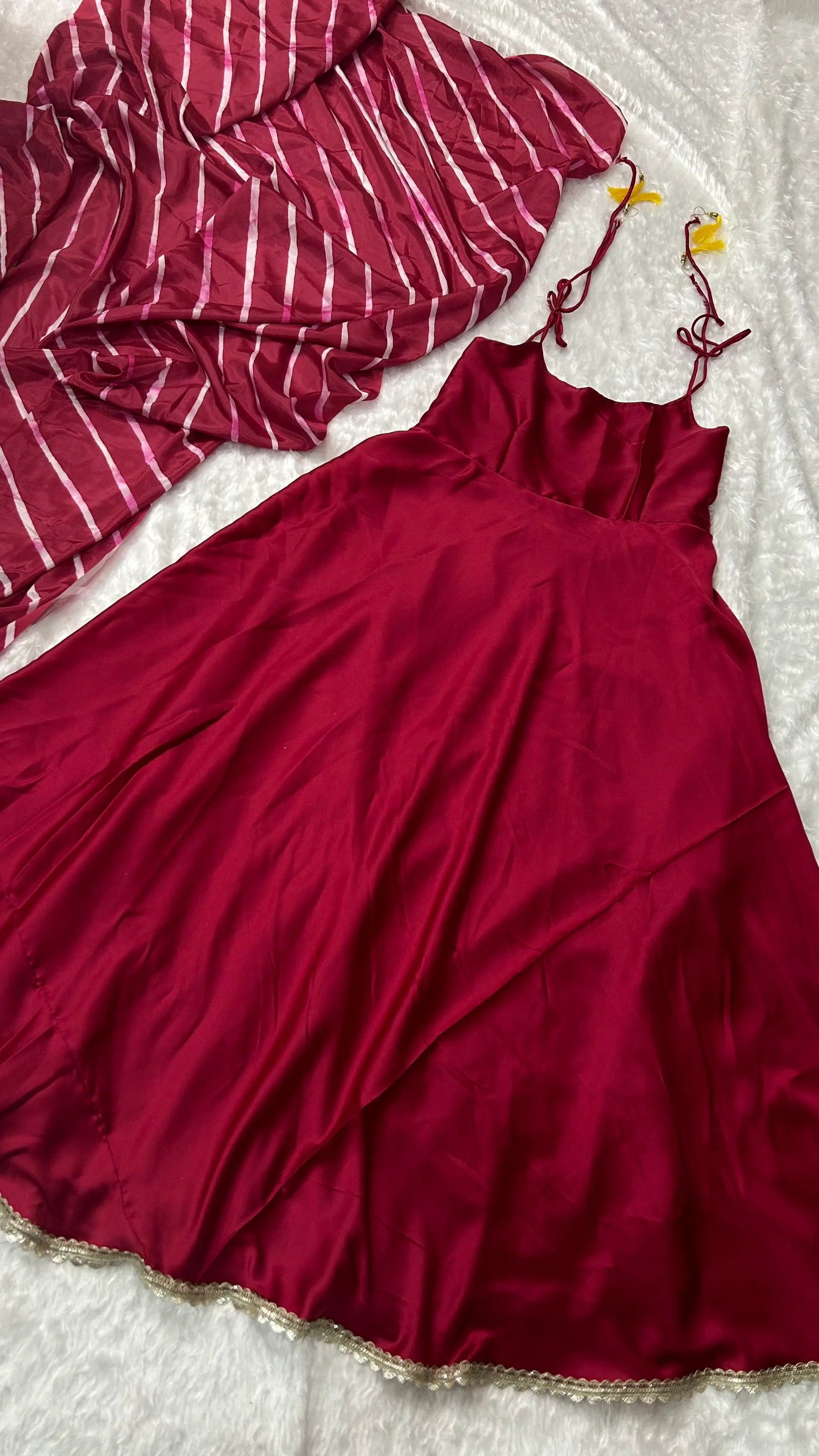 Premium Japan Silk Flared Gown Set with Digital Dupatta for Festive and Party Wear