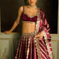 Premium Kasturi Silk Embroidered Lehenga Set