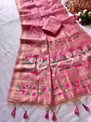 Premium Muga Cotton Saree for Festive, Traditional and Day Occasion Wear