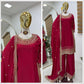 Premium Natural Crêpe Embroidered Sharara Suit with Dupatta – 8 Colors