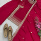 Premium Natural Crêpe Embroidered Sharara Suit with Dupatta – 8 Colors