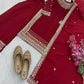Premium Natural Crêpe Embroidered Sharara Suit with Dupatta – 8 Colors