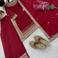 Premium Natural Crêpe Embroidered Sharara Suit with Dupatta – 8 Colors