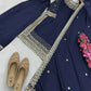 Premium Natural Crêpe Embroidered Sharara Suit with Dupatta – 8 Colors