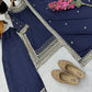 Premium Natural Crêpe Embroidered Sharara Suit with Dupatta – 8 Colors