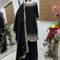 Premium Natural Crêpe Embroidered Sharara Suit with Dupatta – 8 Colors