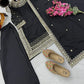 Premium Natural Crêpe Embroidered Sharara Suit with Dupatta – 8 Colors