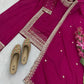 Premium Natural Crêpe Embroidered Sharara Suit with Dupatta – 8 Colors