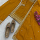 Premium Natural Crêpe Embroidered Sharara Suit with Dupatta – 8 Colors
