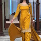 Premium Natural Crêpe Embroidered Sharara Suit with Dupatta – 8 Colors