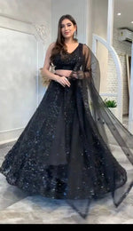 Premium Net Sequins Dori Work Lehenga Set
