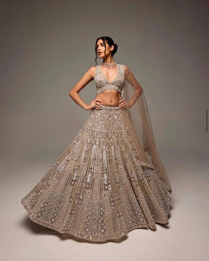 Premium Net Sequins Embroidered Lehenga Set