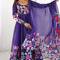 Premium Organza Silk Anarkali Set with Badla Work and Dupatta