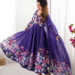 Premium Organza Silk Anarkali Set with Badla Work and Dupatta