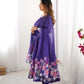 Premium Organza Silk Anarkali Set with Badla Work and Dupatta