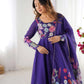 Premium Organza Silk Anarkali Set with Badla Work and Dupatta