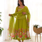 Premium Organza Silk Anarkali Set with Badla Work and Dupatta