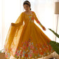 Premium Organza Silk Anarkali Set with Badla Work and Dupatta
