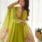 Premium Organza Silk Anarkali Set with Badla Work and Dupatta