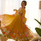 Premium Organza Silk Anarkali Set with Badla Work and Dupatta