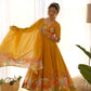 Premium Organza Silk Anarkali Set with Badla Work and Dupatta