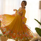 Premium Organza Silk Anarkali Set with Badla Work and Dupatta