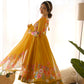 Premium Organza Silk Anarkali Set with Badla Work and Dupatta