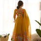 Premium Organza Silk Anarkali Set with Badla Work and Dupatta