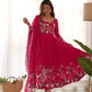 Premium Organza Silk Anarkali Set with Badla Work and Dupatta