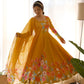 Premium Organza Silk Anarkali Set with Badla Work and Dupatta