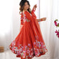 Premium Organza Silk Anarkali Set with Badla Work and Dupatta