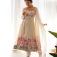 Premium Organza Silk Anarkali Set with Badla Work and Dupatta