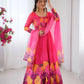 Premium Organza Silk Anarkali Set with Badla Work and Dupatta