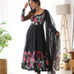 Premium Organza Silk Anarkali Set with Badla Work and Dupatta