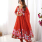 Premium Organza Silk Anarkali Set with Badla Work and Dupatta