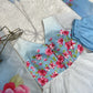 Premium Organza Silk Floral Anarkali Set with Badla Work and Dupatta