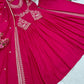 Premium Roman Silk Anarkali with Palazzo & Dupatta