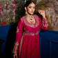 Premium Roman Silk Anarkali with Palazzo & Dupatta