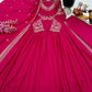 Premium Roman Silk Anarkali with Palazzo & Dupatta