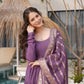 Premium Roman Silk Chanderi Anarkali Set with Banarasi Dupatta