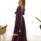 Premium Roman Silk Chanderi Anarkali Set with Embroidered Dupatta
