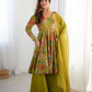 Premium Roman Silk Chanderi Printed Kediya Kurta Set with Dupatta
