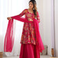 Premium Roman Silk Chanderi Printed Kediya Kurta Set with Dupatta