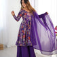Premium Roman Silk Chanderi Printed Kediya Kurta Set with Dupatta